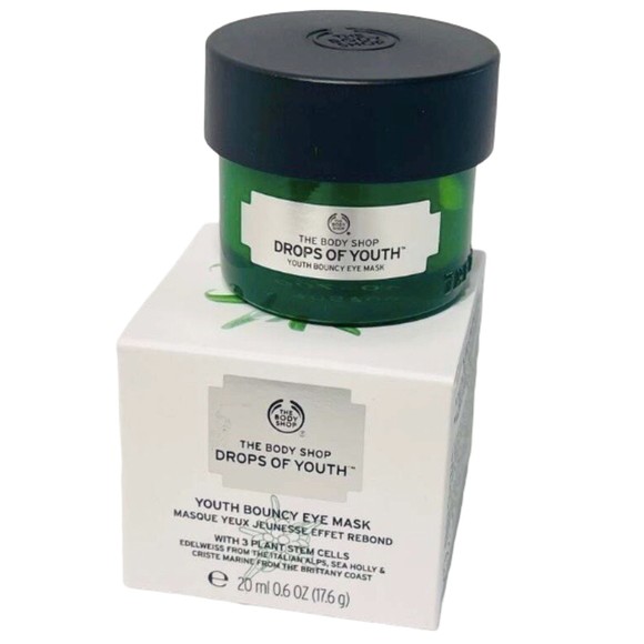 The Body Shop DROPS OF YOUTH Bouncy Eye Mask 3 Plant Stem Cells 0.6 oz NIB Vegan - Picture 3 of 12